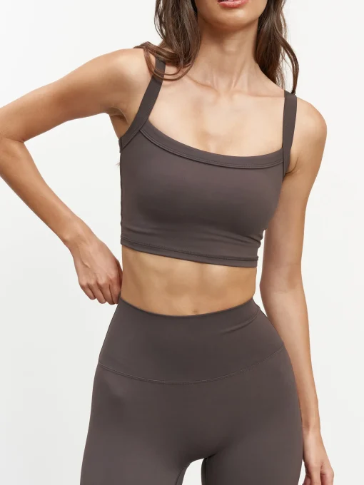 Womens Active Sports Bra - Brown