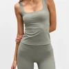Womens Active Square Neck Vest - Sage