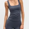 Womens Active Square Neck Vest - Slate Blue