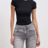 Womens Cotton Jersey T-Shirt - Black
