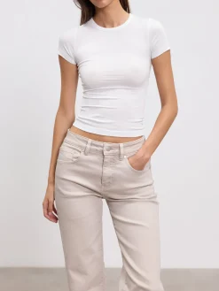 Womens Cotton Jersey T-Shirt - White