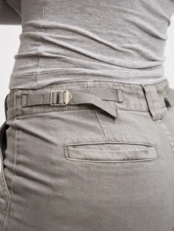 Womens Mid Rise Cargo Pant - Grey