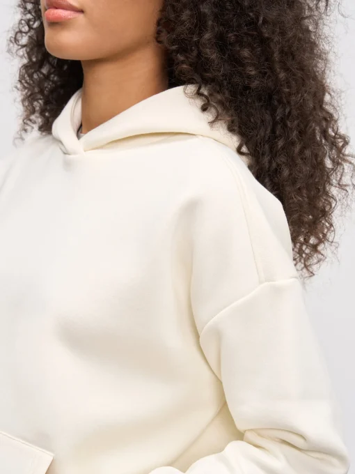Womens Neoprene Hoodie - Ecru