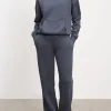 Womens Neoprene Straight Leg Jogger - Slate Blue