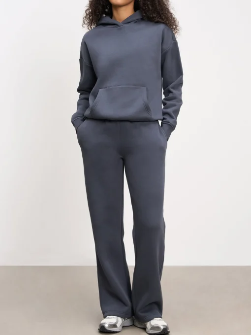 Womens Neoprene Straight Leg Jogger - Slate Blue