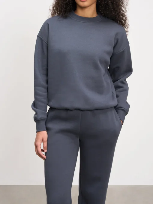 Womens Neoprene Sweatshirt - Slate Blue