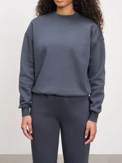 Womens Neoprene Sweatshirt - Slate Blue