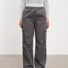 Womens Parachute Cargo Pant - Grey