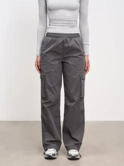 Womens Parachute Cargo Pant - Grey