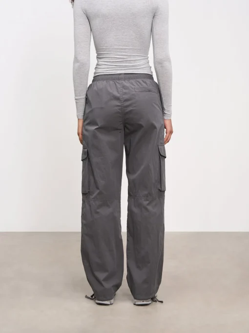 Womens Parachute Cargo Pant - Grey