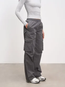 Womens Parachute Cargo Pant - Grey