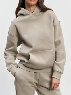Womens Relaxed Hoodie - Stone