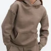 Womens Relaxed Hoodie - Taupe