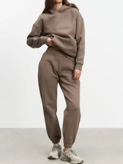 Womens Relaxed Hoodie - Taupe