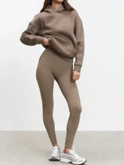 Womens Relaxed Hoodie - Taupe
