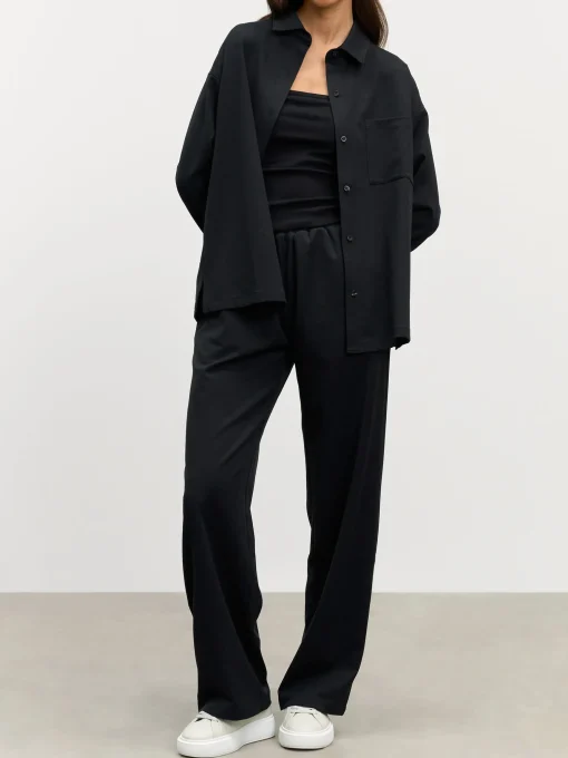 Womens Relaxed Shirt - Black