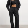 Womens Relaxed Straight Leg Jogger - Black