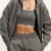 Womens Relaxed Zip Hoodie - Grey