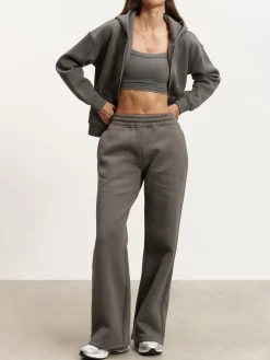 Womens Relaxed Zip Hoodie - Grey