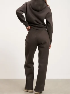 Womens Relaxed Zip Hoodie - Brown