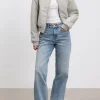 Womens Reversible Bomber Jacket - Slate Blue Stone