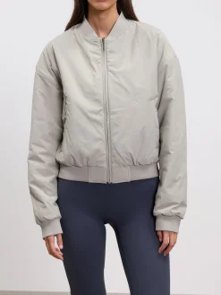 Womens Reversible Bomber Jacket - Slate Blue Stone