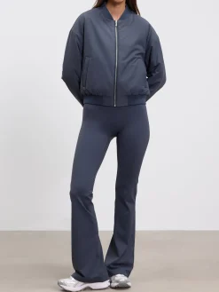 Womens Reversible Bomber Jacket - Slate Blue Stone