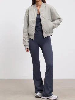 Womens Reversible Bomber Jacket - Slate Blue Stone