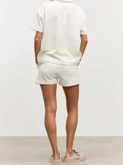 Womens Towelling Short - Ecru