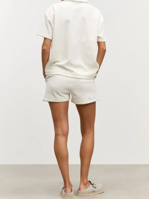 Womens Towelling Short - Ecru