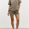 Womens Towelling Short - Taupe