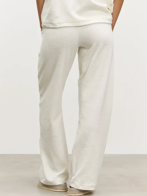 Womens Towelling Trouser - Ecru